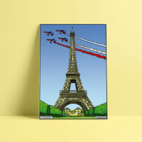 Coloriage velours Paris - Tour Eiffel