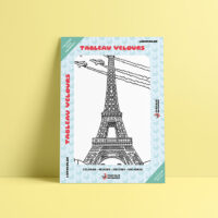 Coloriage velours Paris - Tour Eiffel