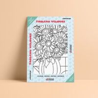 Coloriage velours Bouquet de tournesols