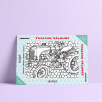 Coloriage velours Tracteur