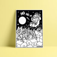 Coloriage velours Père Noël