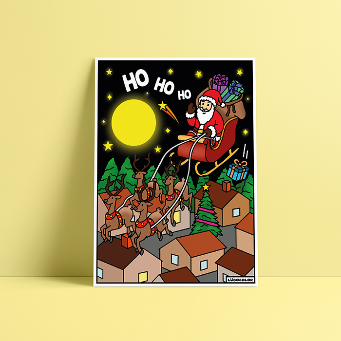 Coloriage velours Père Noël