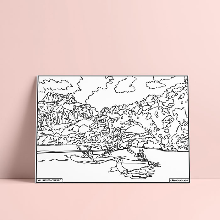 Coloriage velours Vallon-Pont-d'Arc