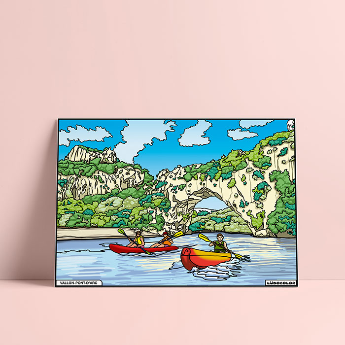 Coloriage velours Vallon-Pont-d'Arc