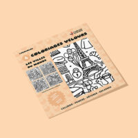 Coloriage velours villes du monde - Rome - Londres - Paris - New York