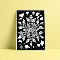 Coloriage velours mandala flocon