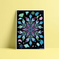 Coloriage velours mandala flocon