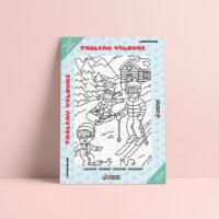 Coloriage velours sports d'hiver