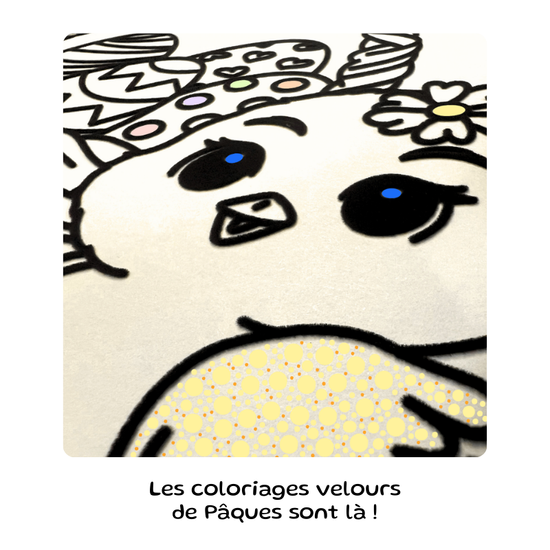 Pâques coloriage velours