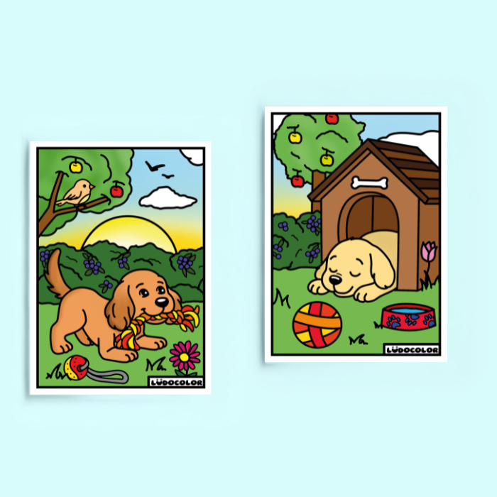 Mini duo velours chiots