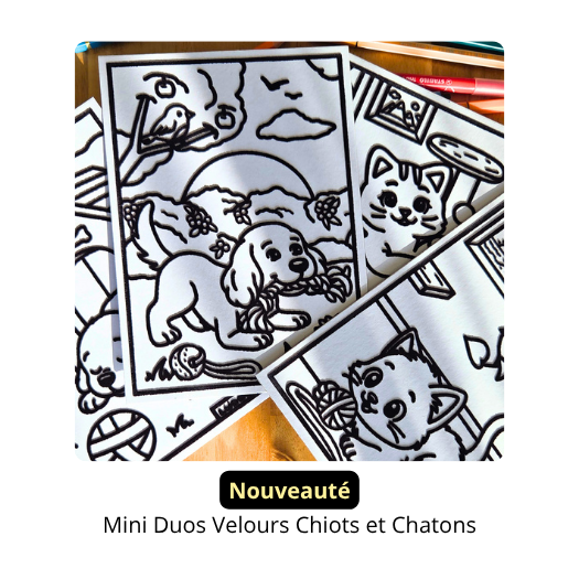 Nouveautés mini duos velours chiots et chatons