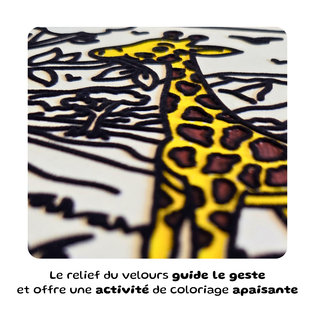 Coloriage Velours Girafe