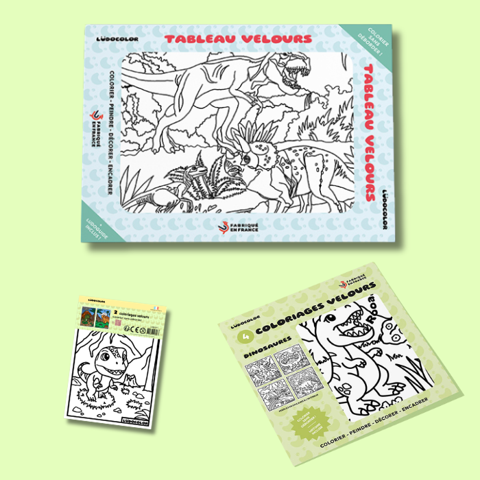 Coloriages velours Dinosaures