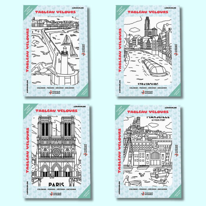 Tableaux Velours Pack lieux touristiques